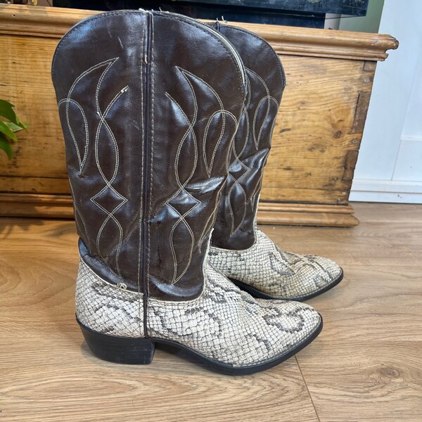 snakeskin cowboy boots