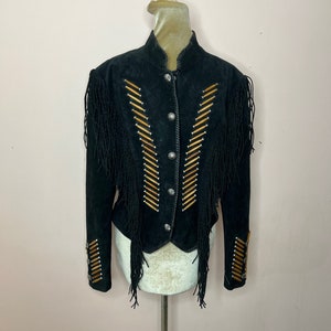 Cripple creek fringed suede leather jacket online