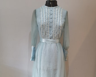 Une robe de prairie vintage des années 1970, robe maxi années 70, Royaume-Uni 8