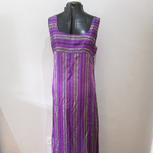 Vintage 1970&#39;s maxi dress, 70&#39;s disco dress, UK 14