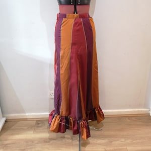 Vintage handmade long striped skirt, maxi skirt. UK Size 10