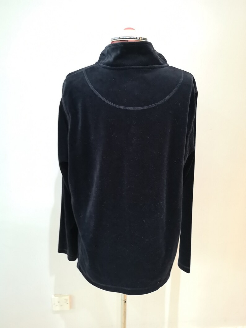 Vintage Marks and Spencers Velour Tracksuit Top Navy and Gold Etsy