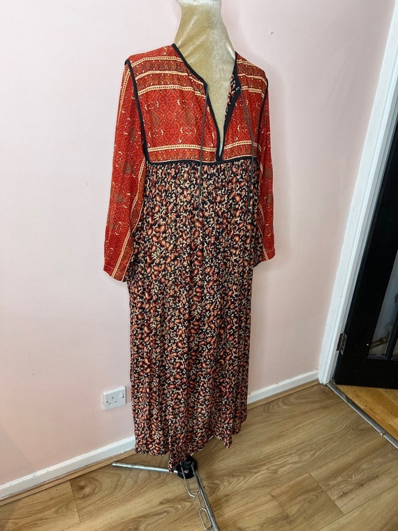Vintage 1970's Ramona Rull cotton block print dress. … - Gem
