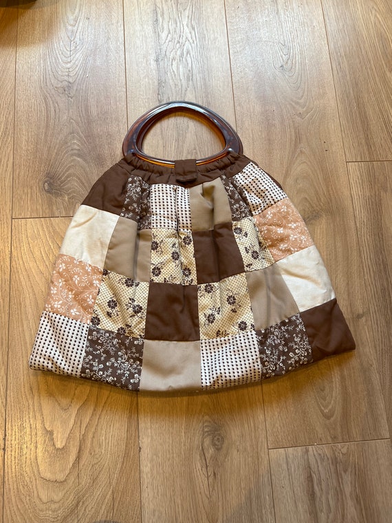 Vintage patchwork sewing bag, patchwork handbag. - image 7