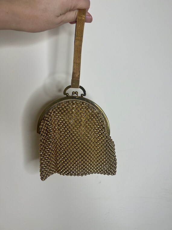 Vintage Whiting & Davis gold chainmail handbag, mi