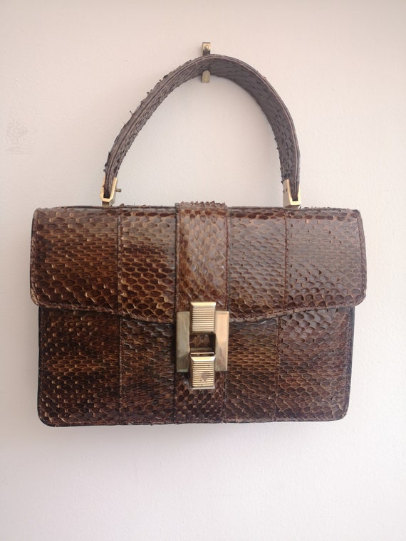 1940's Vintage genuine snakeskin handbag, vintage