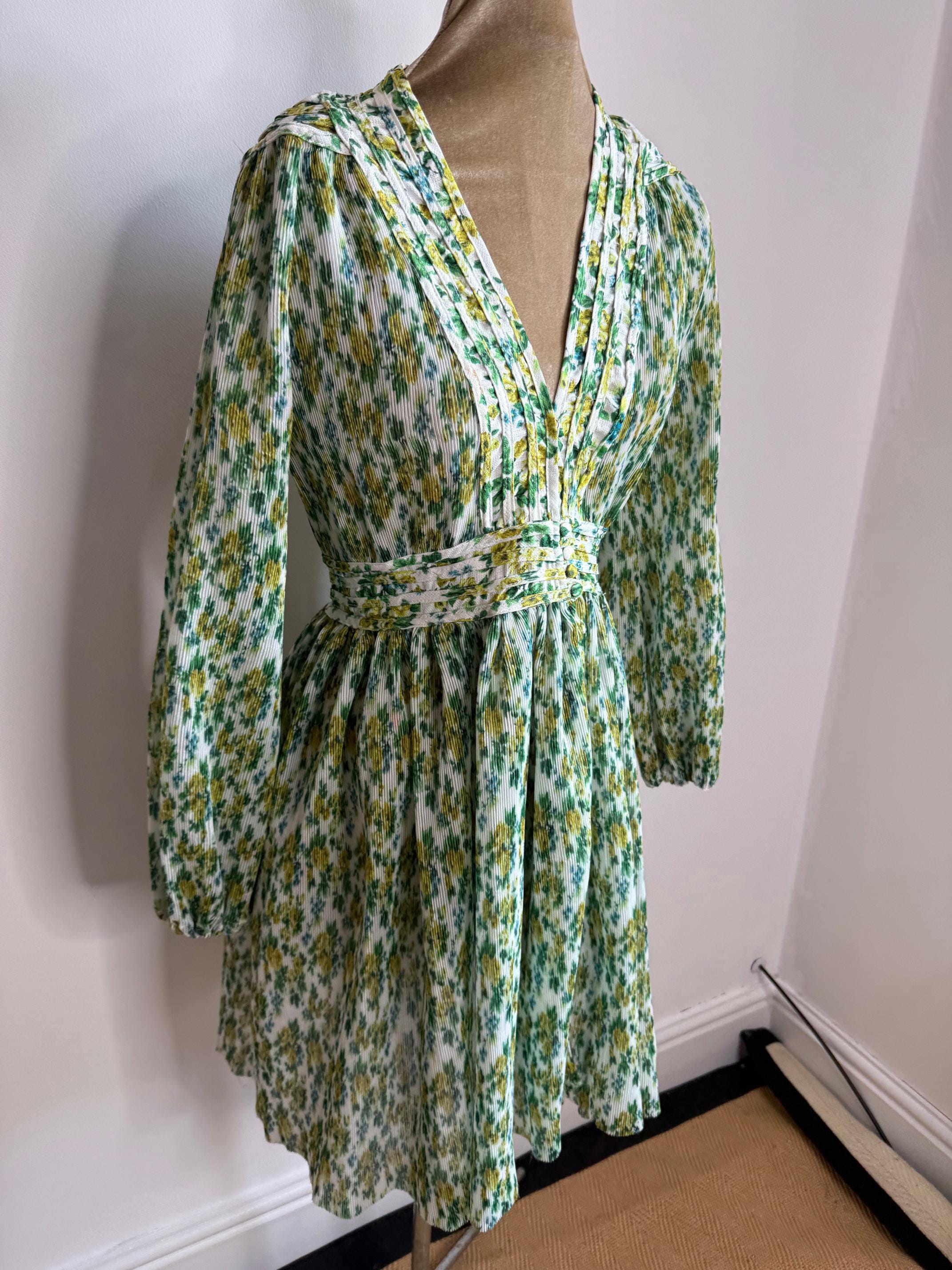 zimmermann golden plisse mini dress Zimmermann Golden Plisse Dress main image 1
