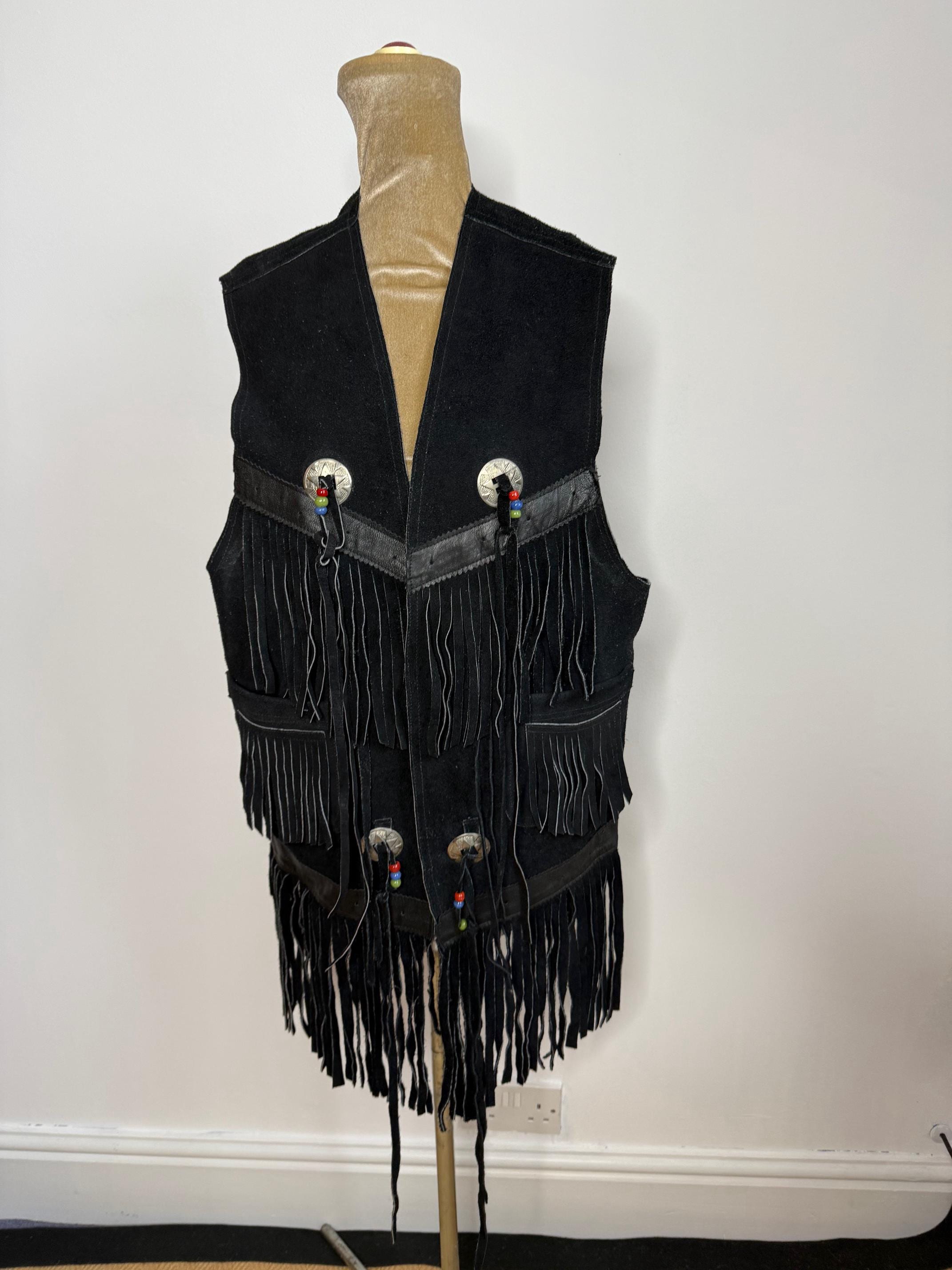トップス archive goa fringe fur suede grunge vest il_fullxfull.6846677277_saqr.jpg