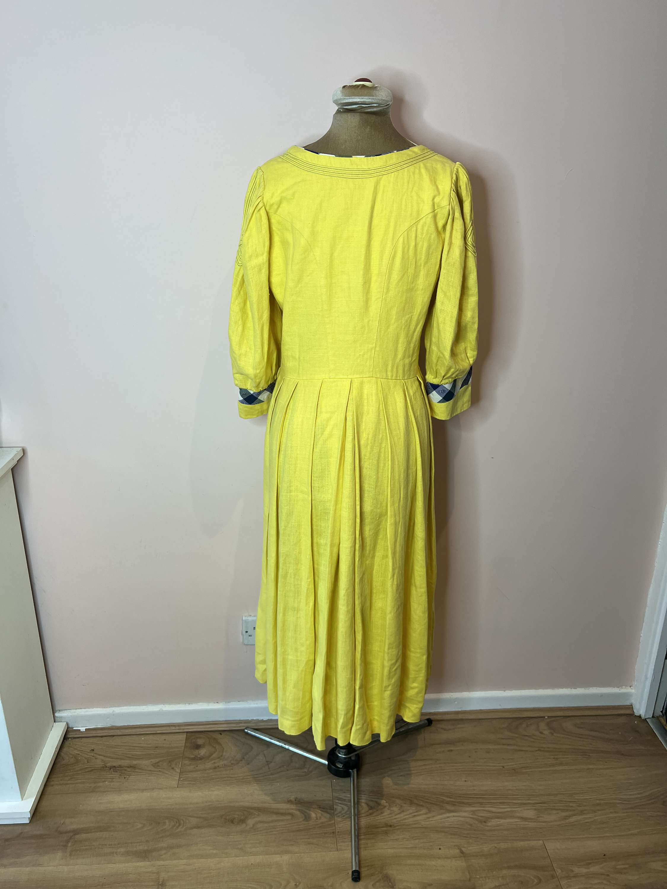 Vintage Rose Dirndel Dress Yellow Dirndl Dress With Puff - Etsy UK