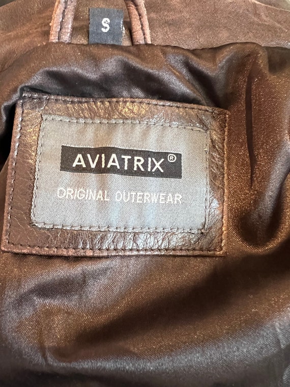 Aviatrix Women Brown Leather Jacket
