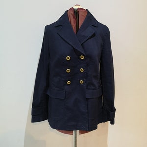 Vintage BANANA REPUBLIC navy blue jacket, vintage navy blazer with gold buttons. UK 10