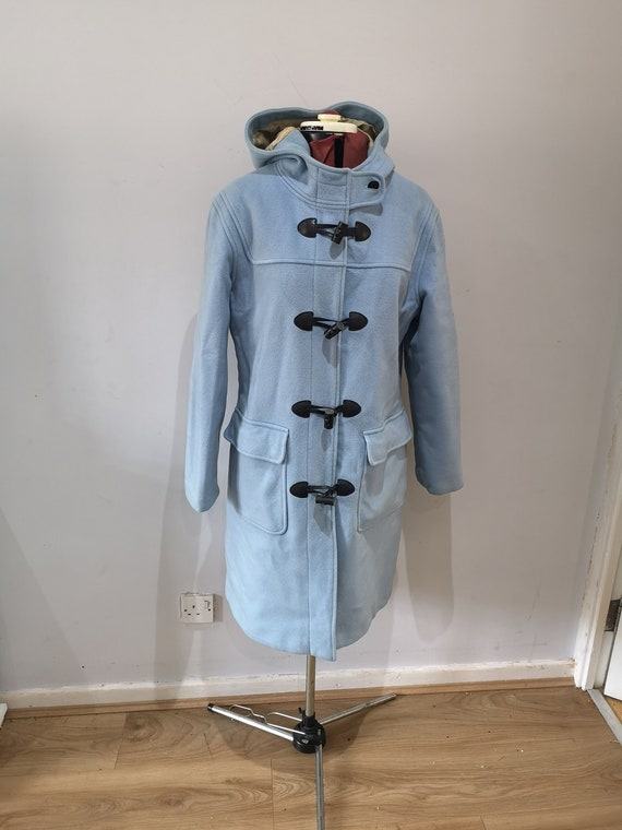 Women's HENRI LLOYD blue duffle coat, vintage wool