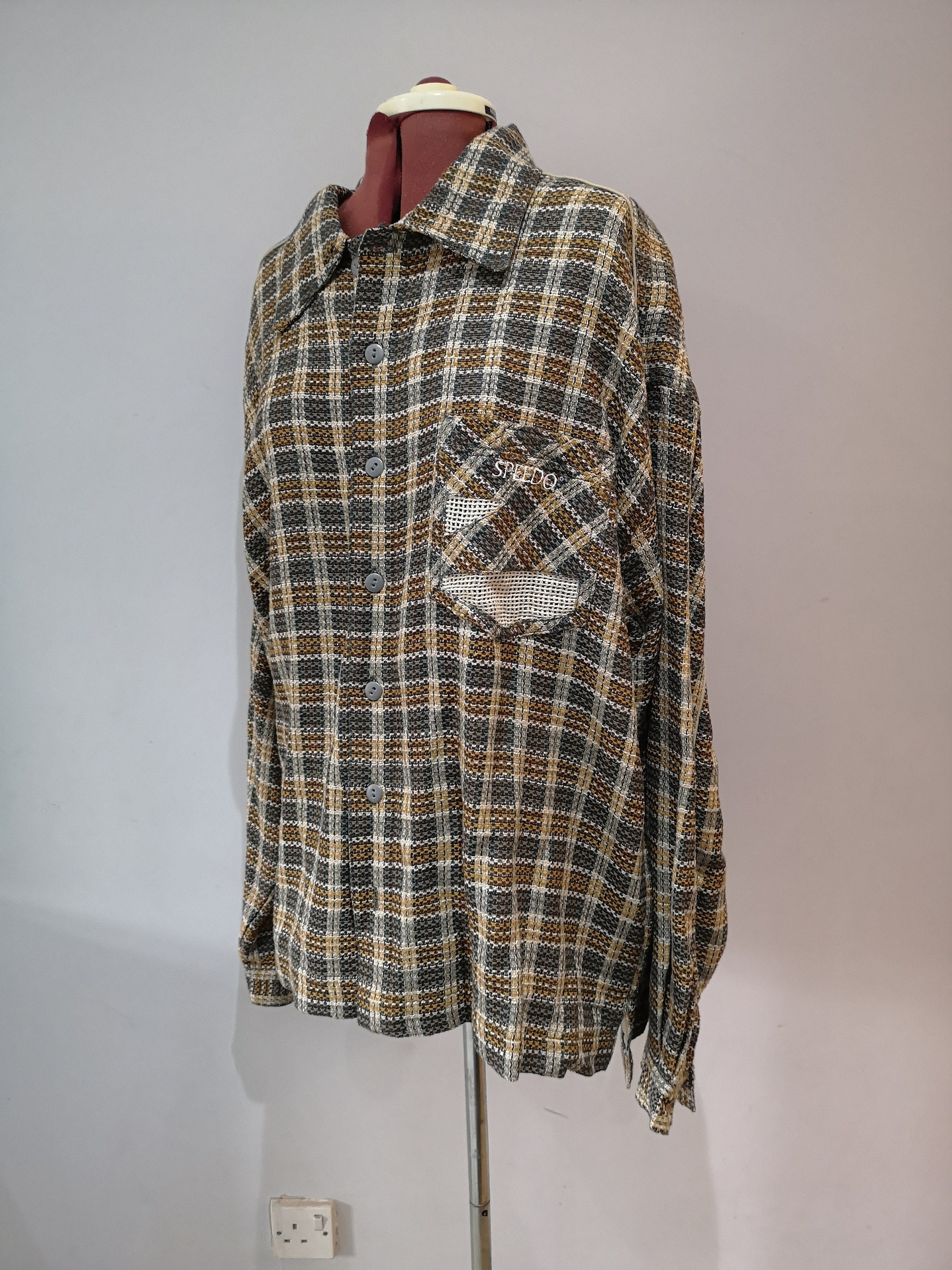 Image of 1960's Or 70's Speedo Shirt, Hamilton Beach Jacket, Checked With Tags. Size Xl