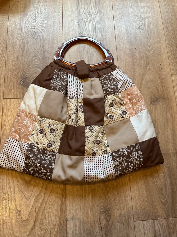 Vintage patchwork sewing bag, patchwork handbag. - image 5