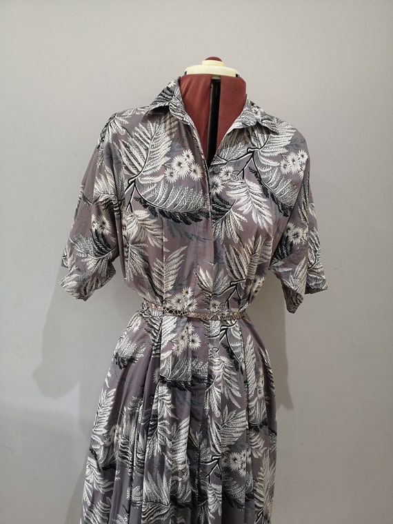 Norma Kamali 1950's Style Swing Dress. Cotton Shirt Dress | Etsy UK