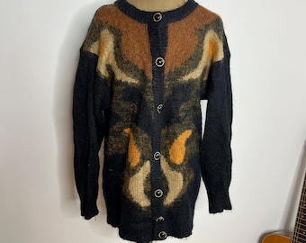Cárdigan de mohair de los años 80. Talla 10 del Reino Unido