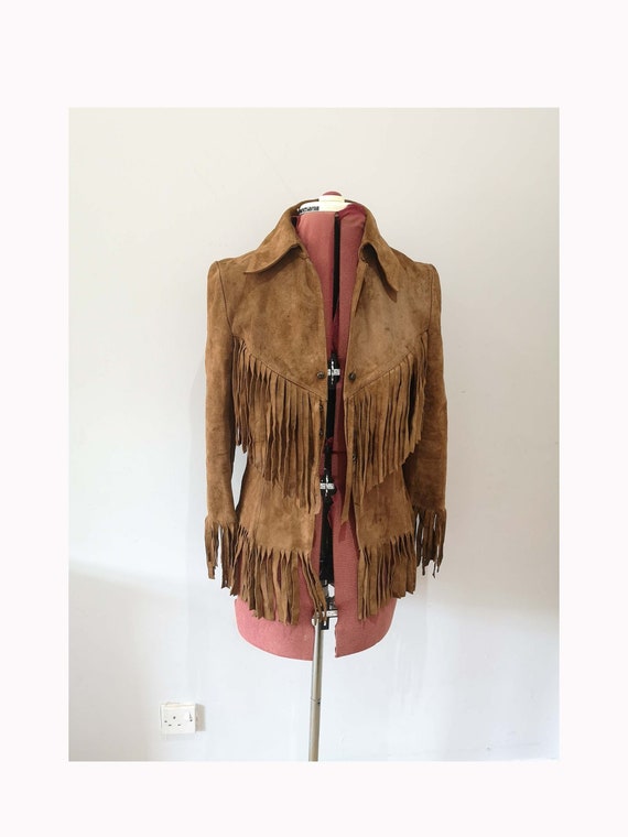 60's or 70's brown suede fringed jacket, Creation