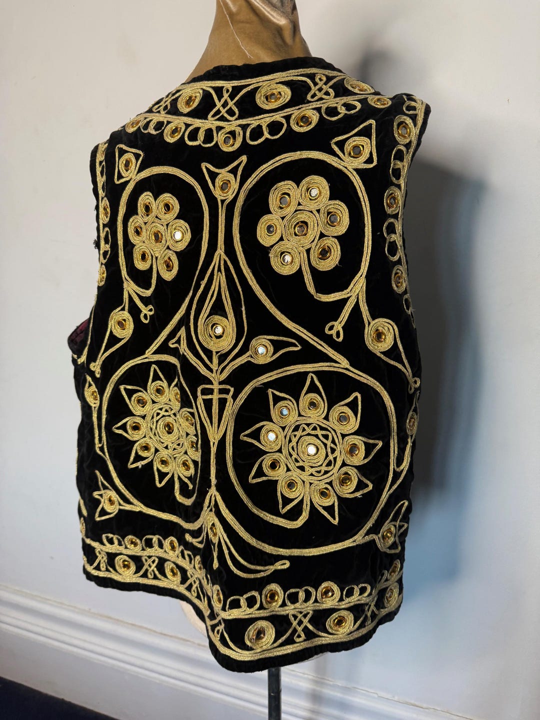 Vintage Goldweave Waistcoat Novelty Pattern main image 1