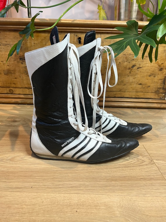Vintage Y2K Miss Sixty Boxing Style Boots. Y2K Boots. UK 5 - Etsy