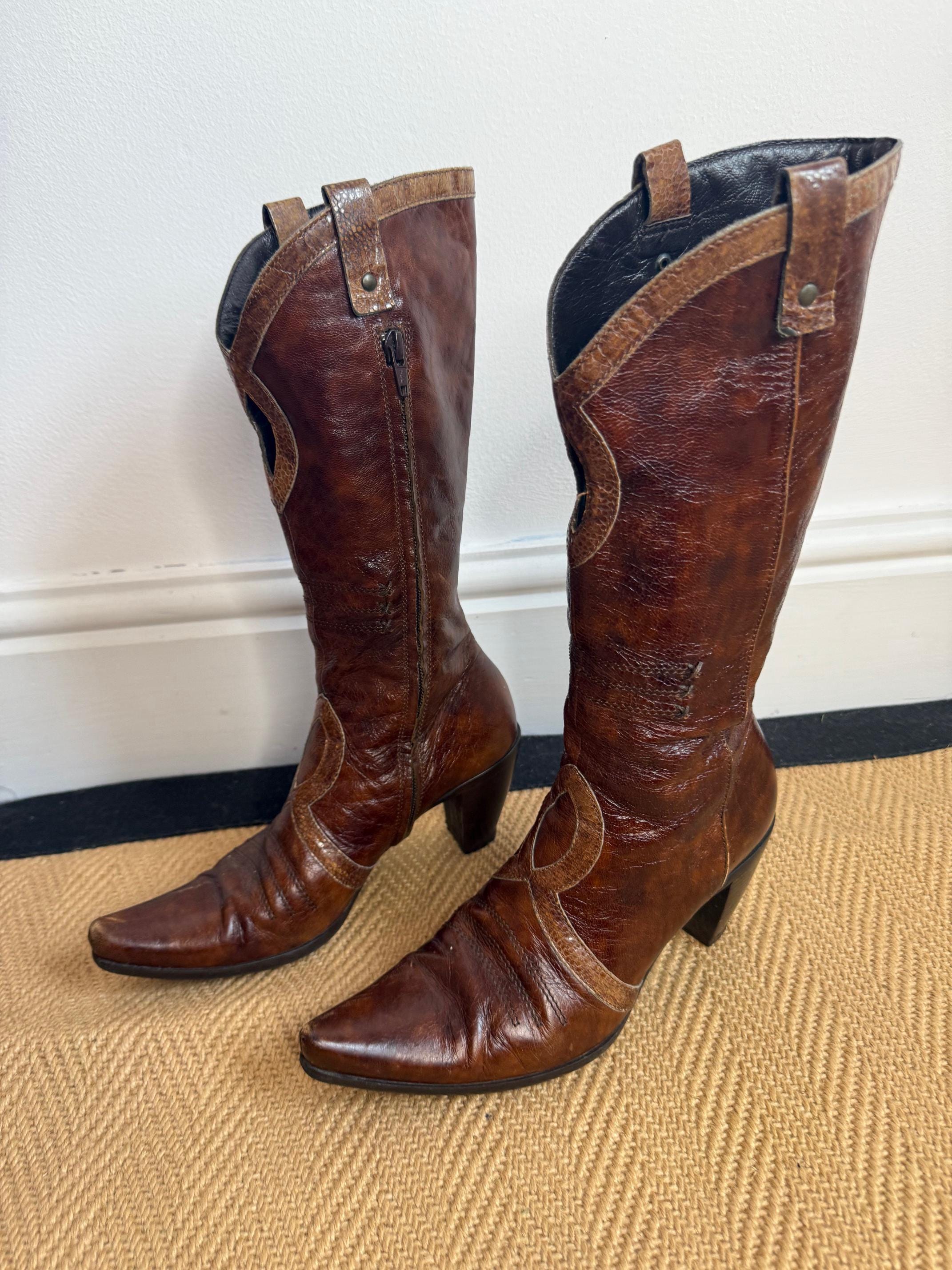 Y2k Cowboy Boots - Etsy