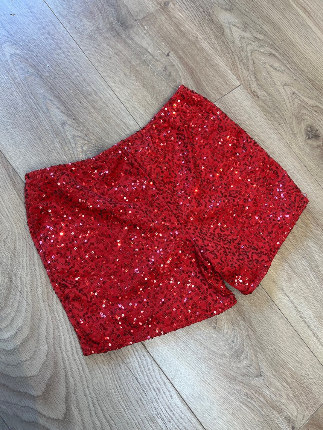 Vintage Red Sequins Hot Pants Red Sequin Shorts Festival - Etsy UK