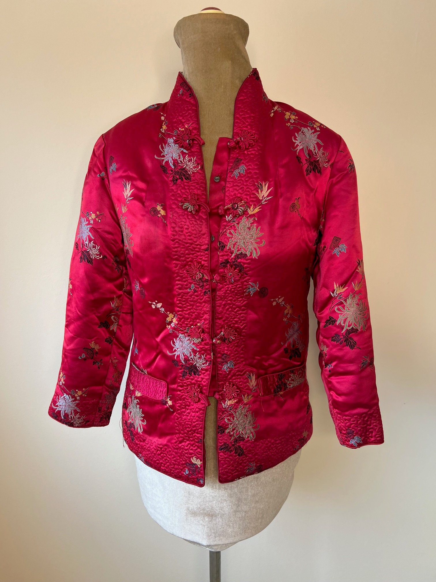 vintage embloiderd china jacket 美品 Vintage Chinese Silk With Embroidery Jacket - Etsy