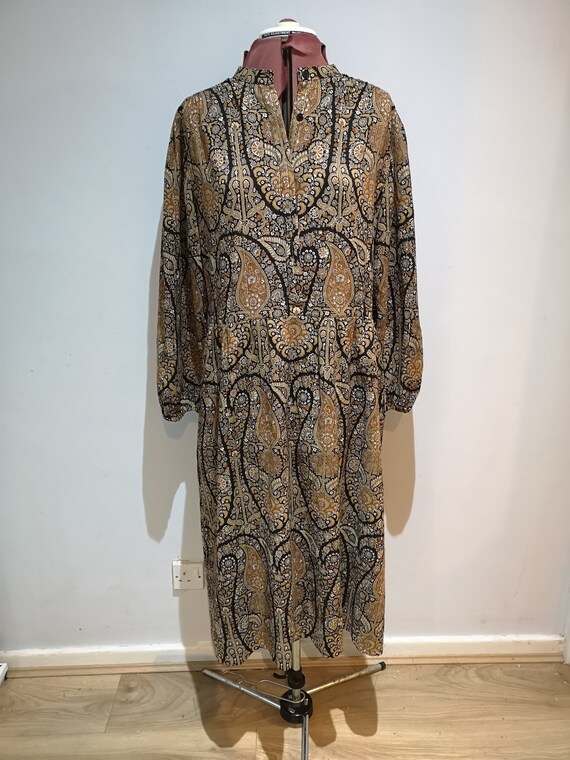 Vintage Paisley Boho Dress La Mode Smarti Style Long Sleeved | Etsy UK