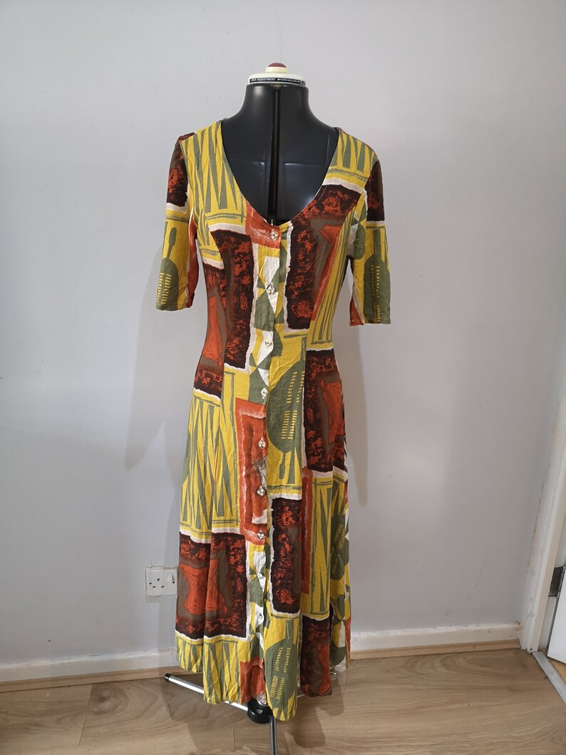 UK Size 8-10 cottagecore floral shirtdress Vintage 1990/'s floral dress 90/'s grunge dress