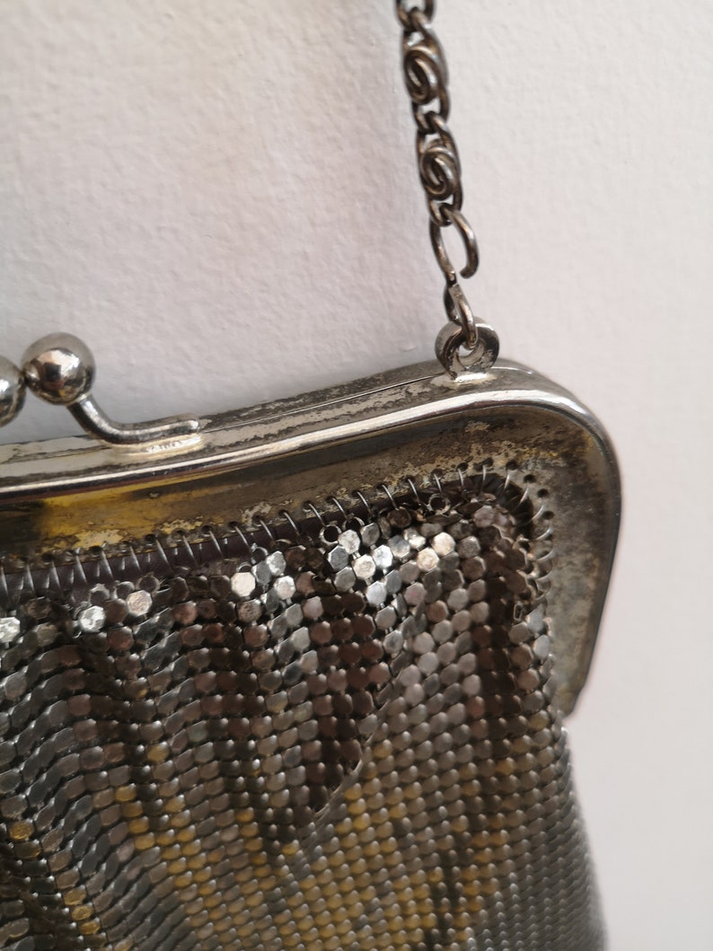 A vintage silver chain mail handbag silver evening purse | Etsy