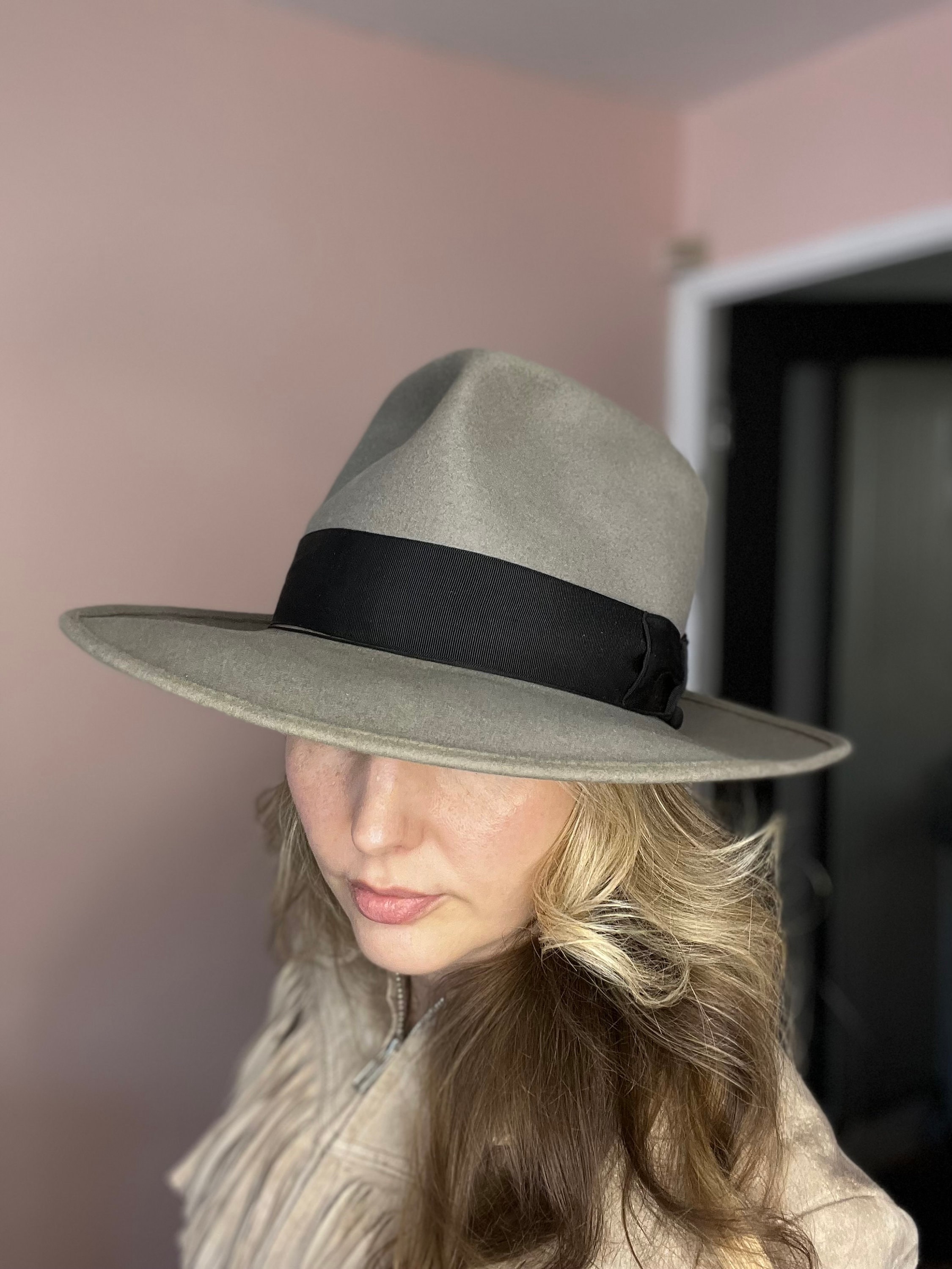 Vintage 1940's - 50's Mallory Stetson Hat, Fedora Hat