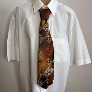 1970&#39;s wide men&#39;s Tie, bronze tie, Father&#39;s Day gift