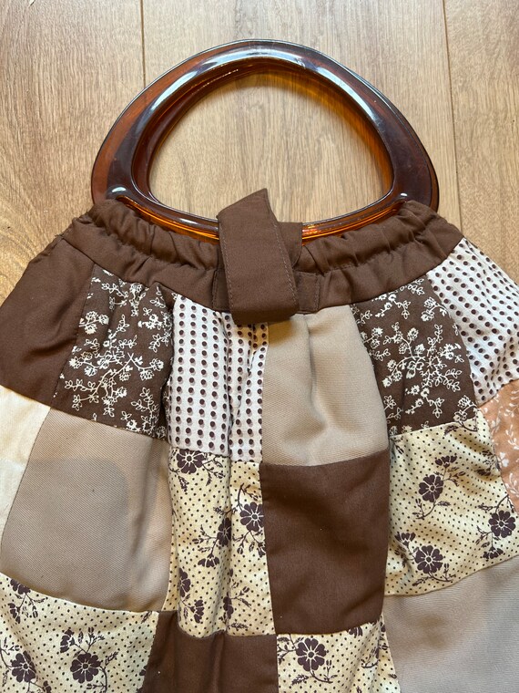 Vintage patchwork sewing bag, patchwork handbag. - image 4