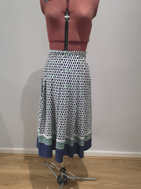 Navy top vintage skirt