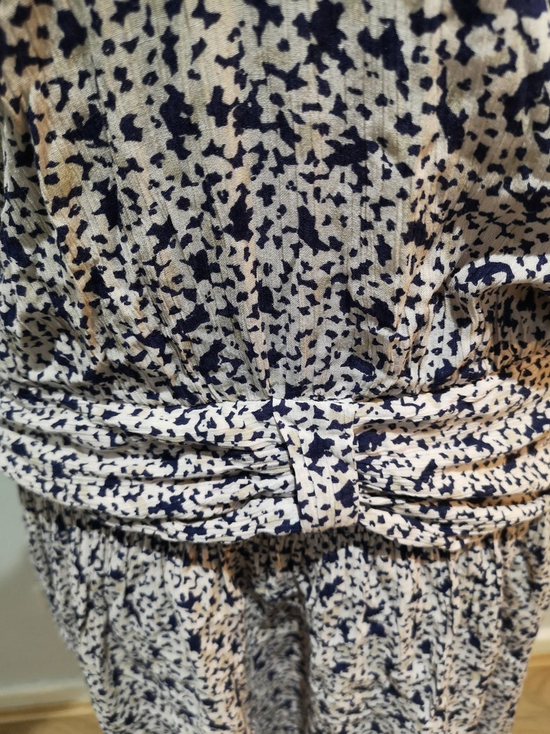 Vintage 1980/'s dress 80/'s day dress short sleeved dress floral dress midi dress ditsy floral dress MISTY grunge UK 14-16