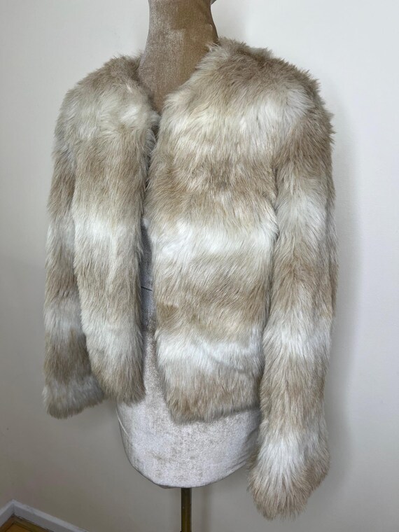 70 s Beige Faux Fur Jacket Faux Fur Jacket. UK 8 Etsy Israel