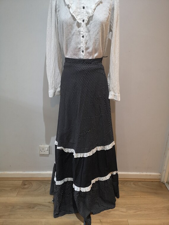 A vintage 1970's prairie skirt, 70's maxi skirt, … - image 3