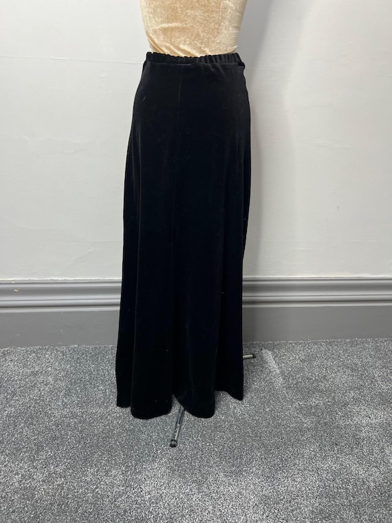 Vintage Long Black Velvet Skirt. UK 8 - 10. - Etsy