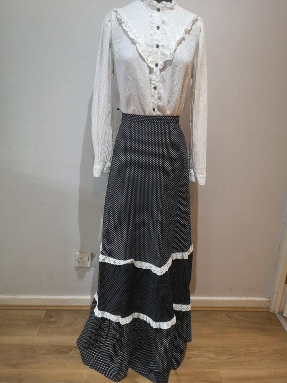 A vintage 1970's prairie skirt, 70's maxi skirt, … - image 2