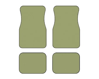 Sage green car floor mats (set) cute interior car decor, minimalist aesthetic, cute car accessories for women teens men, FREE SHIPPING