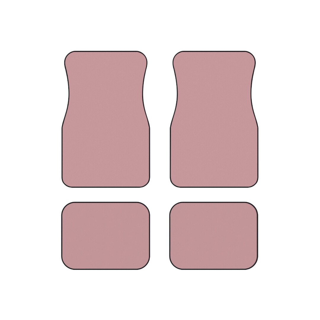 Cute Solid Pink Car Floor Mats for Women Set, Y2k Gen Z Aesthetic, Girl