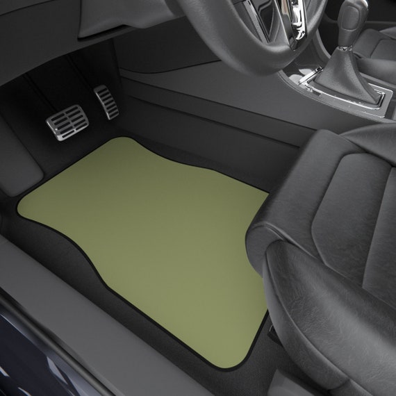 Sage Green Car Floor Mats set Cute Interior Car Decor Minimalist
