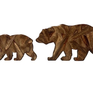 Bear-Handcrafted Decorative Wooden Baltic Birch Wood Bear