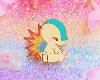 Johto Starters - Rainbow PokePride Enamel Pins