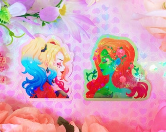 Holographic Harley and Ivy Sticker