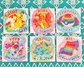 LGBTQ+ Starter Holographic Sticker// kawaii, gym, trainer, pride, rainbow, trans, ace, lesbian, gay, bi, cute