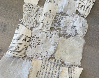 Scrapdecoraties voor tijdschriften, boeken en mixedmedia.