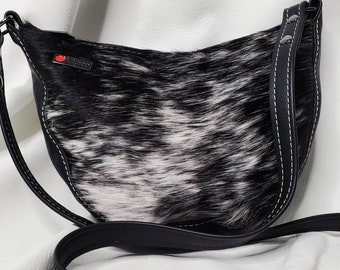 Rindsleder Umhängetasche | Leder Rindsleder Geldbörse | Kuhmädchen tasche | Umhängetasche Rindsleder | Rindsleder Geldbörse | Haar auf Geldbörse | Handlose Tasche