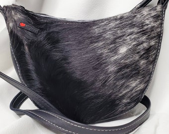 Rindsleder Umhängetasche | Leder Rindsleder Geldbörse | Kuhmädchen tasche | Umhängetasche Rindsleder | Rindsleder Geldbörse | Haar auf Geldbörse | Handlose Tasche