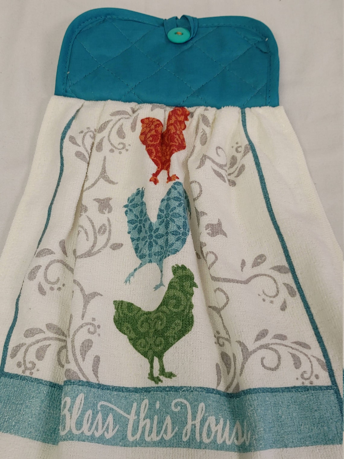 Hanging Towel, Potholder Dish Towel, Towel With Button, Hanging Oven