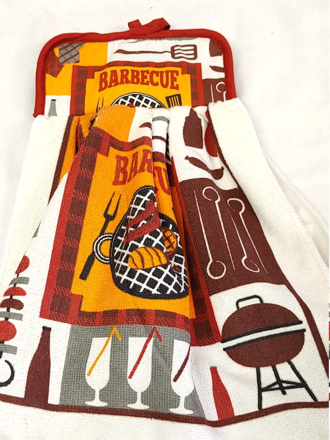 Hanging Towel, Potholder Dish Towel, Towel With Button, Hanging Oven